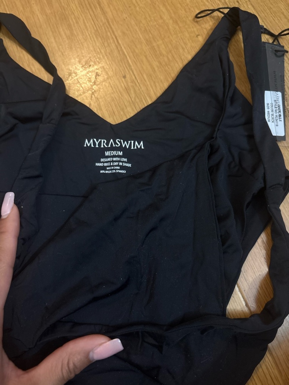MYRASWIM Women's Black One-Piece Swimsuit